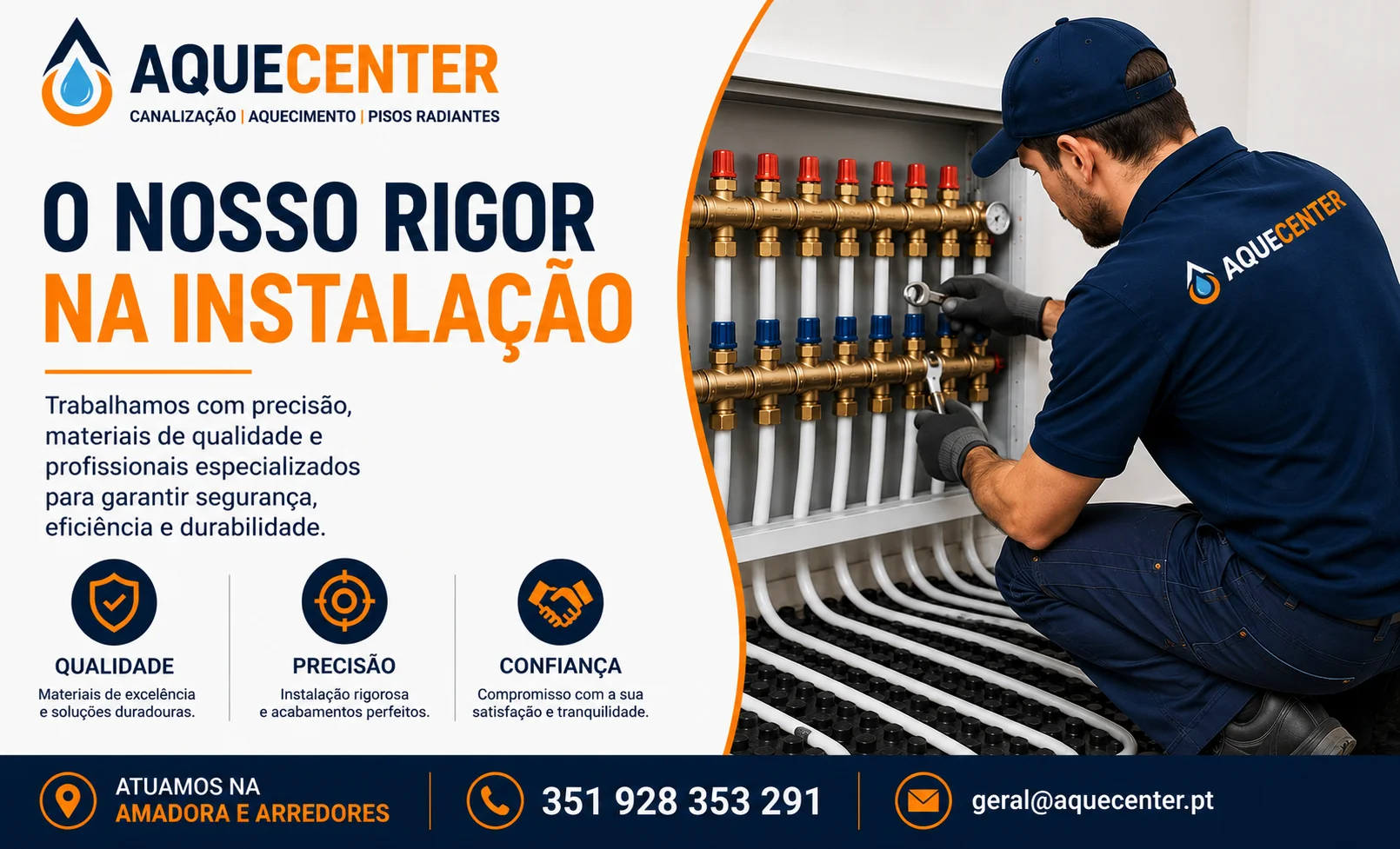 Equipa técnica capacitada em obra - Aquecenter